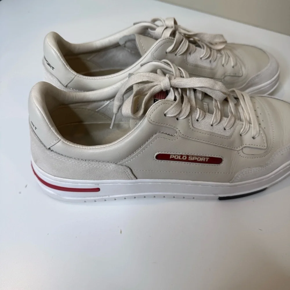 Polo Ralph Lauren - Polo Sport - PS 300 off White Leather Shoe - Men’s Size 12